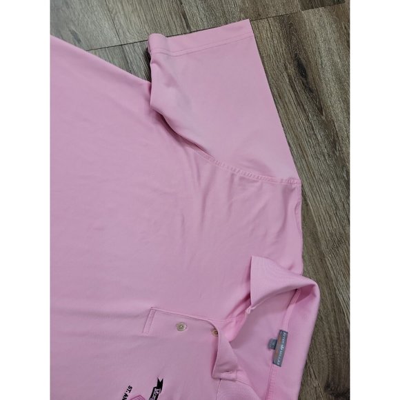 Peter Millar Summer Comfort Men's M Pink Polo Shirt Embroidered* Performance SS - Picture 2 of 10